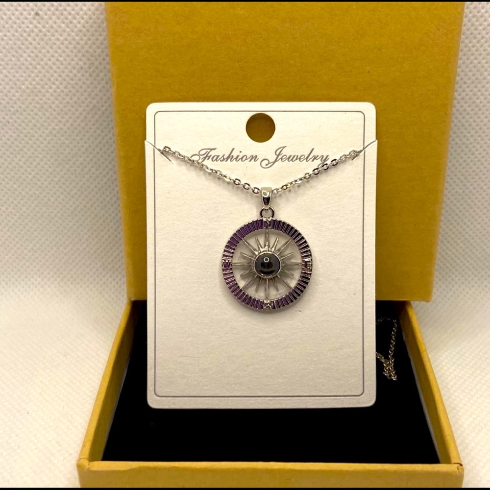 Be Still Compass Necklace With Message